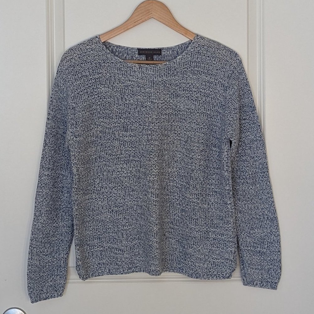 Northern Isles Blue and White Knit Sweater